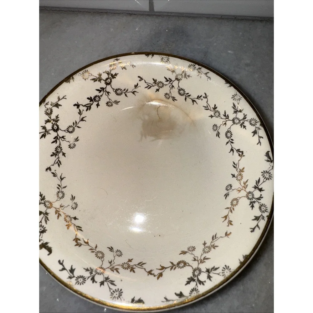 universal cambridge camwood ivory 22 carat gold Saucer Set Of‎ 4